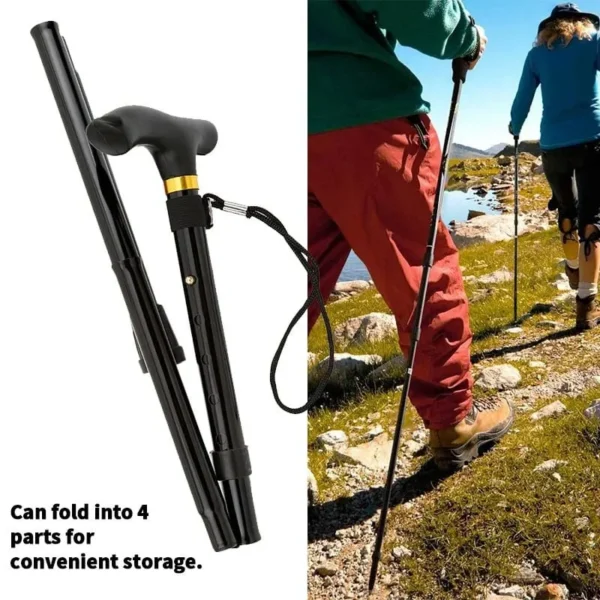 Adjustable trekking cane for hiking