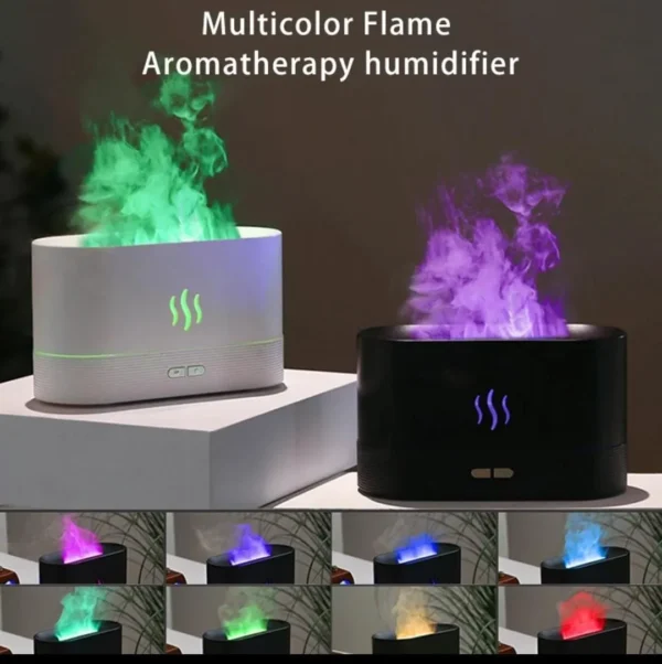 LED fire humidifier with color changing lights