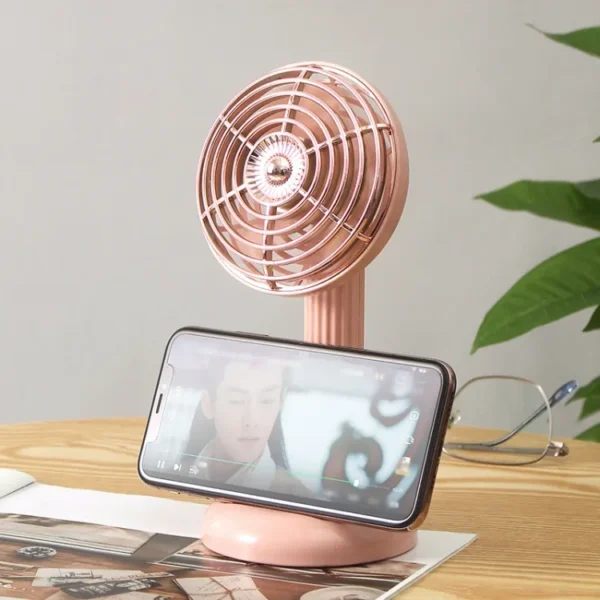 Retro handheld cooling fan