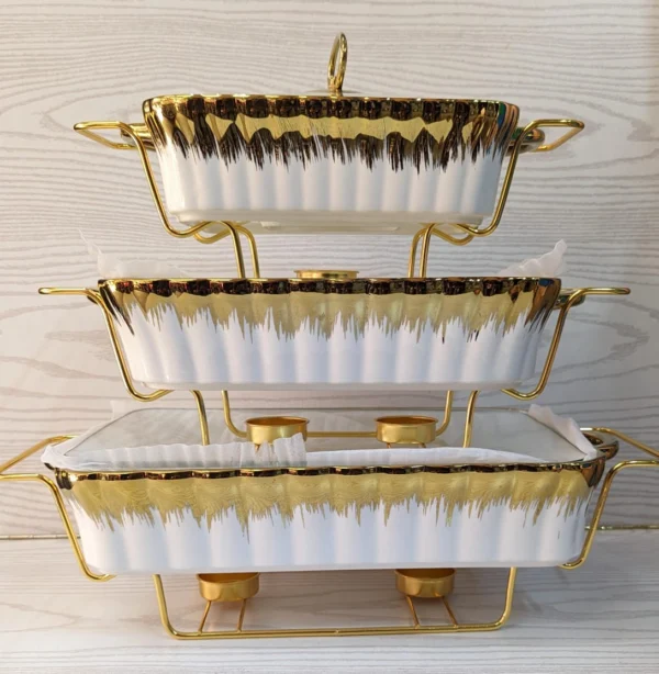 Ceramic food warmer set