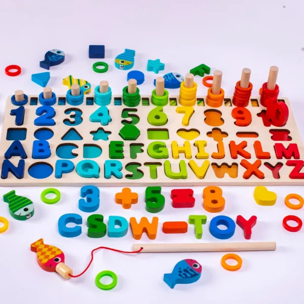 Wooden math board for kids