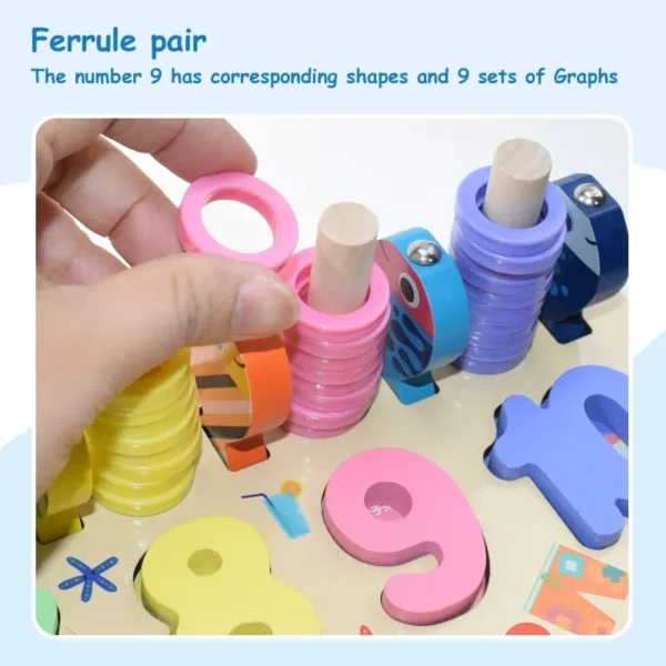 Wooden preschool counting toy