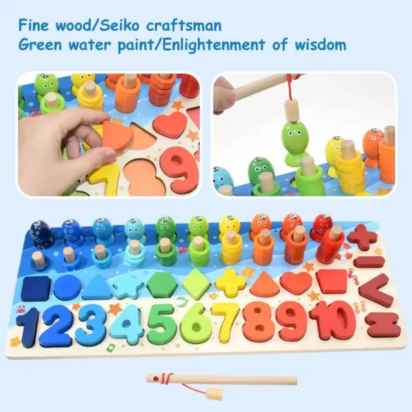 Shape and number learning board