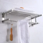 No drilling bathroom storage rack