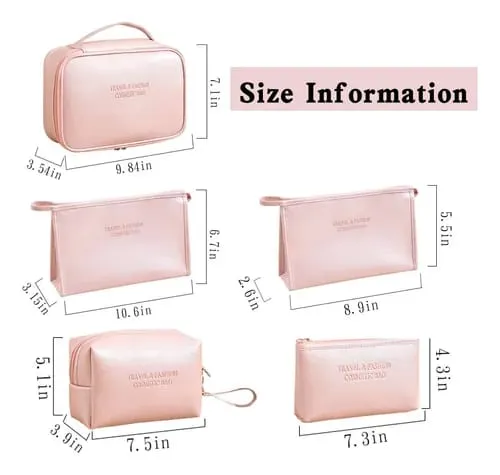 5pcs makeup pouch set