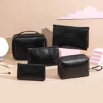 Vegan leather travel pouches