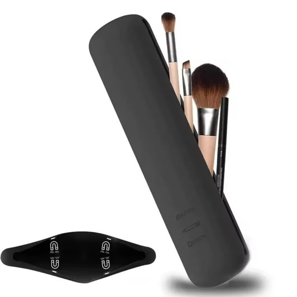 Silicone makeup brush holder