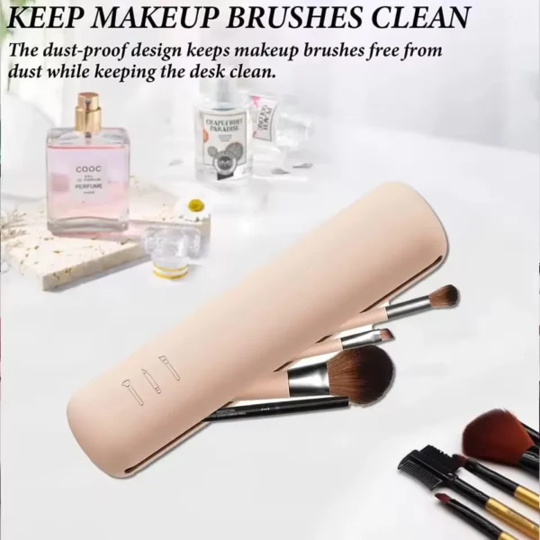 Hygienic makeup brush storage