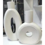 Black and white vases