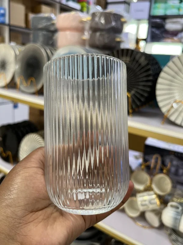 Water and juice glasses