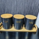 Ceramic kitchen canister set