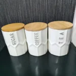 Kitchen counter storage jars