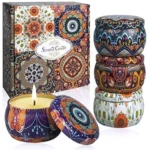 Petal infused soy candles