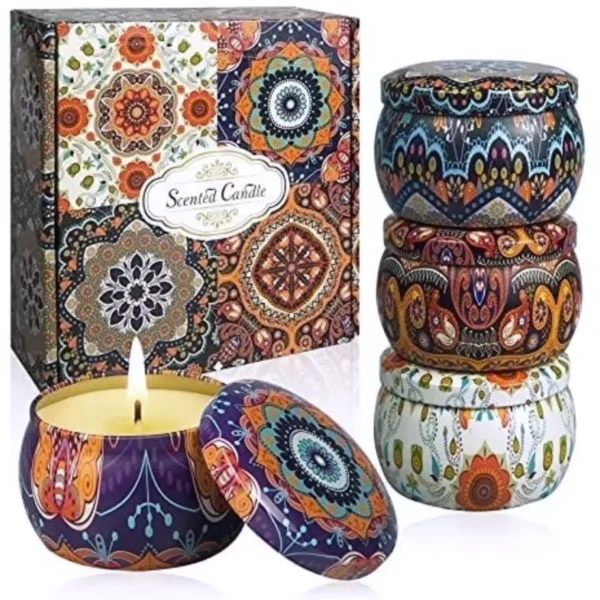 Petal infused soy candles