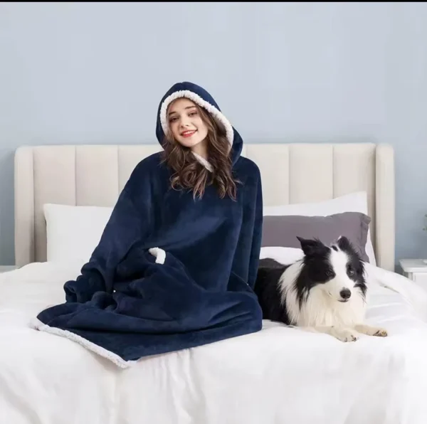 blanket with sleeves and hood