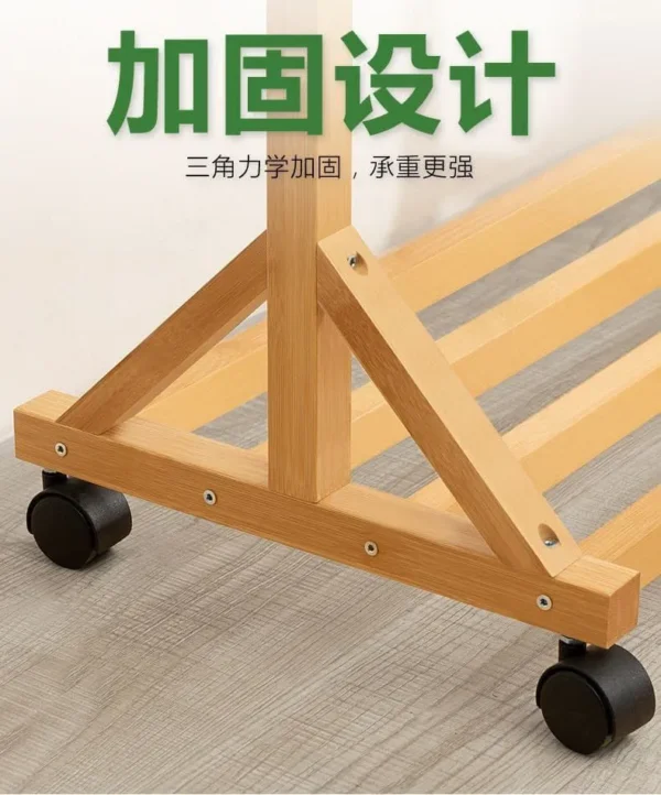 Wooden garment hanger stand