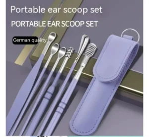6-piece stainless steel ear pick tool set 1 steel ear pick tool set