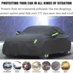 universal car cover with reflective stripes