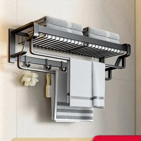 Towel Rack with Hooks