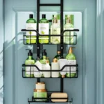 drill-free bathroom shelf