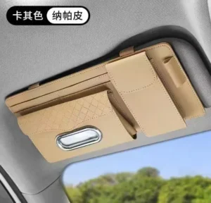 Auto visor organizer with pen slot