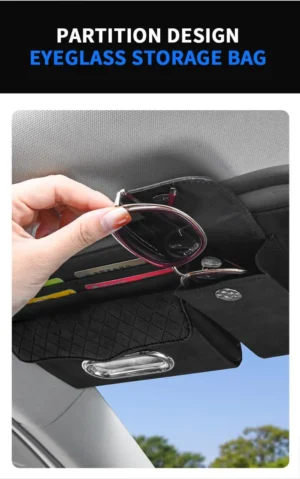 Car sun visor organizer