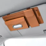 Sun visor tissue holder