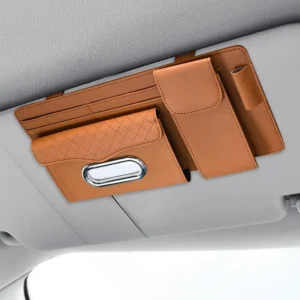 Sun visor tissue holder