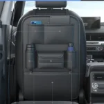 Car seat organizer with tissue holder