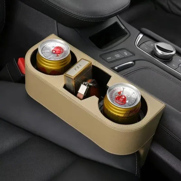 Leather car seat gap organizer