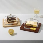 Glass butter dish