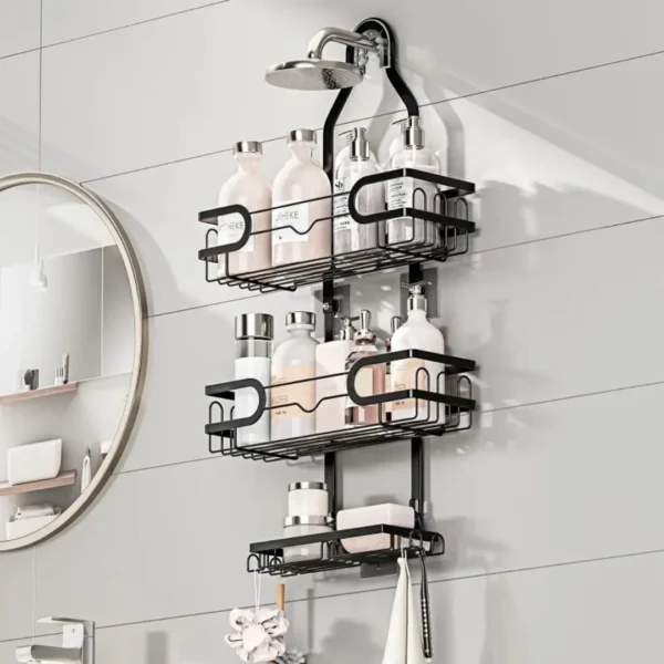 Drill-Free Bathroom Shelf