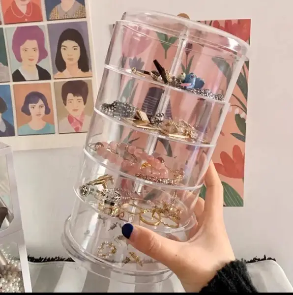 Rotating acrylic jewellery stand