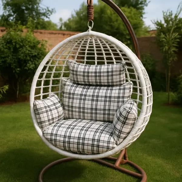 Round outdoor swing