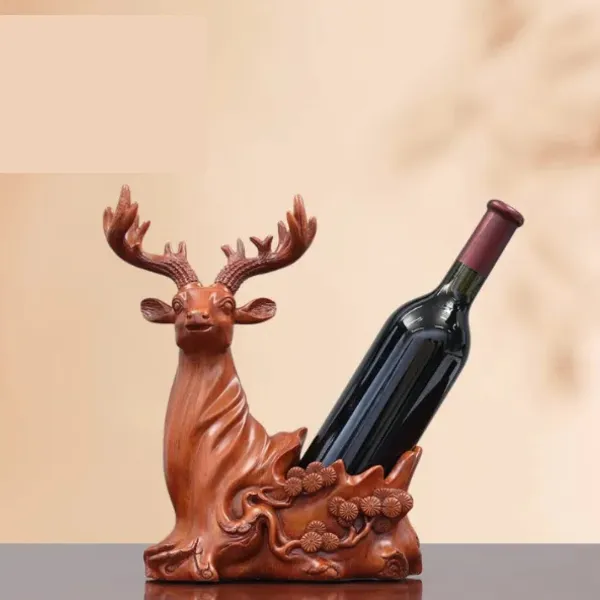 Deer Head Decorative Sculpture Wine Rack