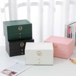 Embossed leather jewelry box