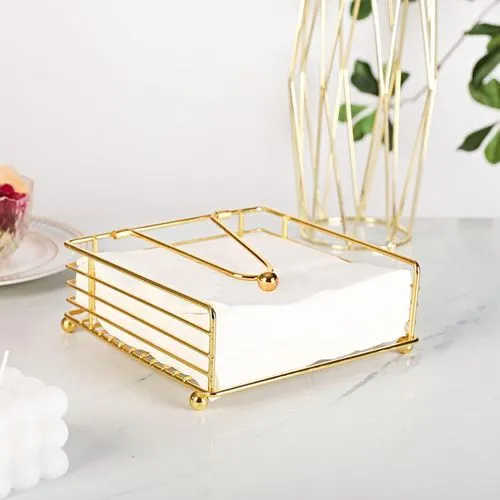 Luxury gold napkin holder