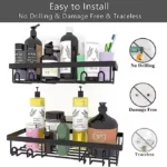 Triangular shower caddy shelf