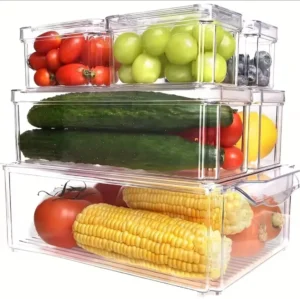 Stackable fridge organizers