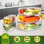Acrylic fridge storage bins