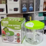 Manual spin food cutter