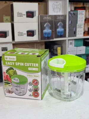 Manual spin food cutter