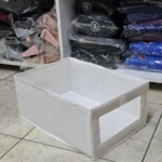 White wardrobe storage box