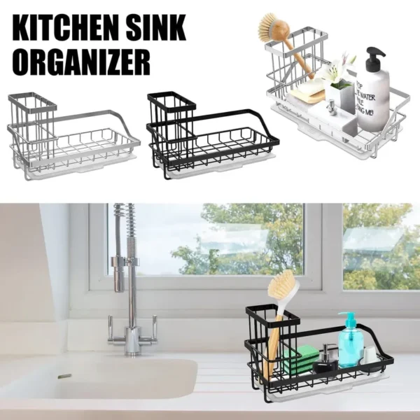 Multi-functional faucet rack