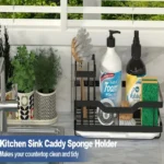 Black sink soap drainer
