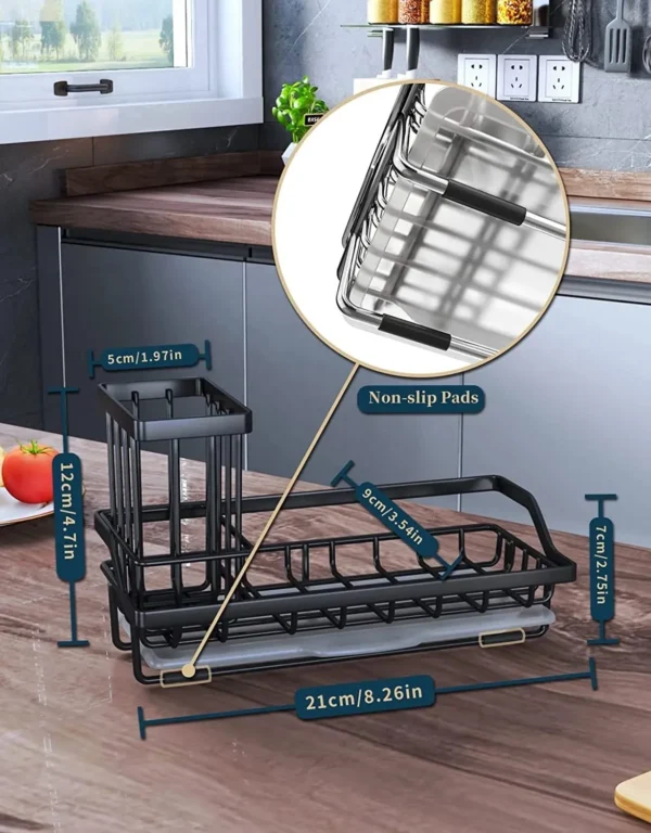 Kitchen sink drain rack