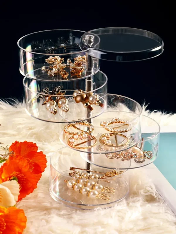 Rotatable jewelry storage box