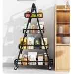 Movable metal storage rack