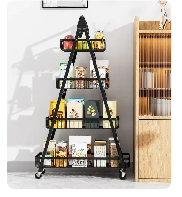 Movable metal storage rack