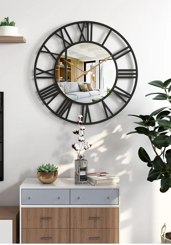 Modern mirror wall clock